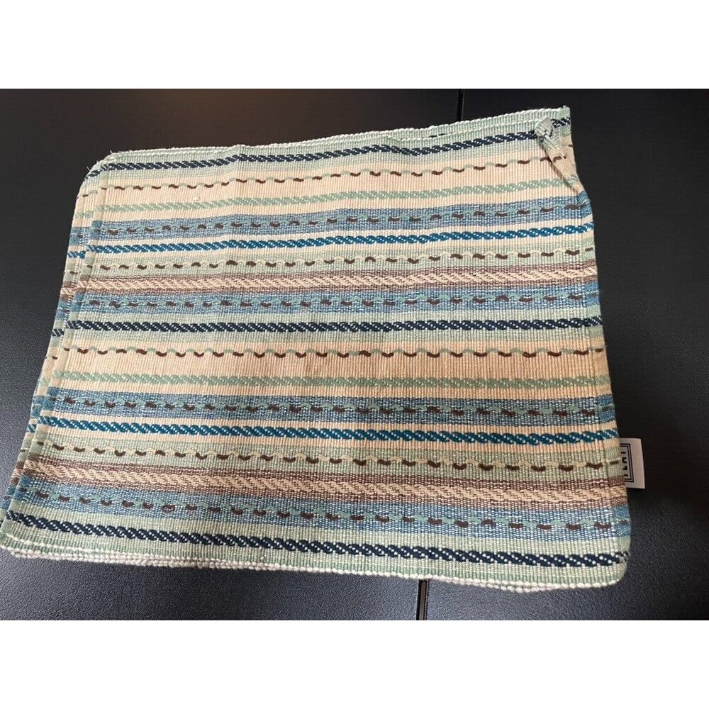 Set Of 4 Bobby Flay Placemats Fiesta Fabric Colorful Woven